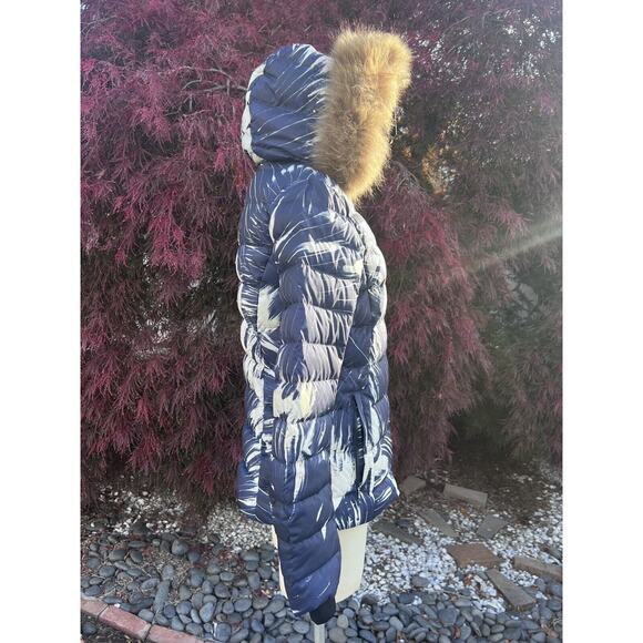 Bogner Jacket Keira-D Navy & Light Beige Girls Size XXL(16) Detachable Fur Hood - Picture 4 of 11